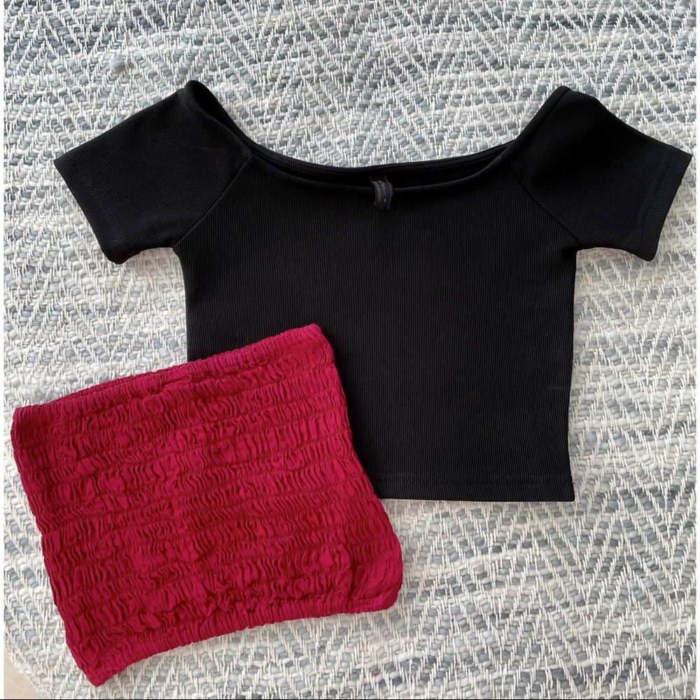 Bundle of 2 cute crop tops.  Size: Small